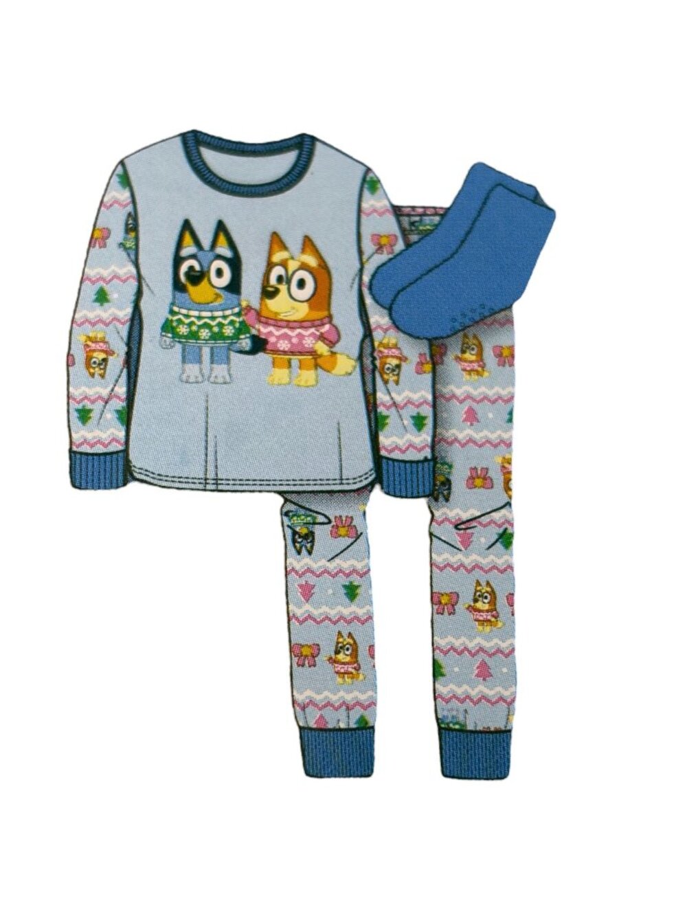 Bluey Toddler Pajama & Sock Set NWT Various Sizes Soft Fleece